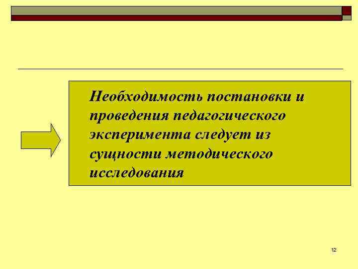 Необходимость постановки и проведения педагогического эксперимента следует из сущности методического исследования 12 