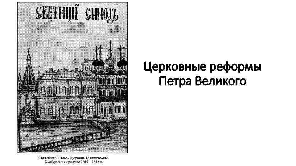 Церковные реформы Петра Великого 