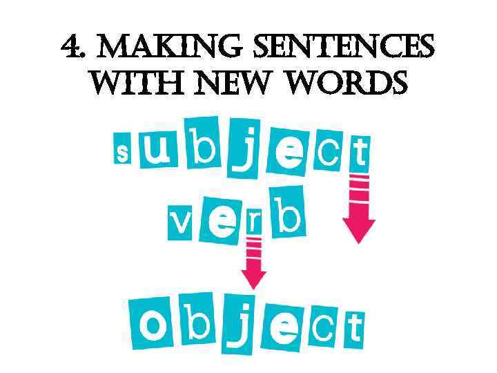 4. making sentences with new words 