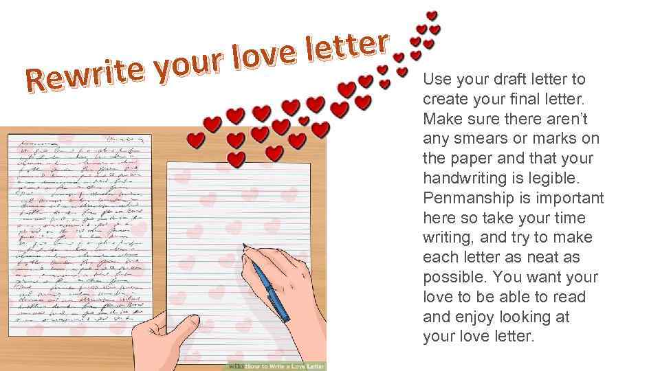  letter ur love ite yo Rewr Use your draft letter to create your