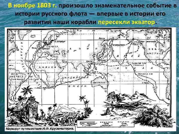 В ноябре 1803 г. произошло знаменательное событие в истории русского флота — впервые в