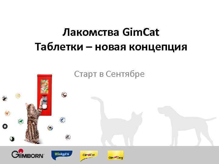 Лакомства Gim. Cat Таблетки – новая концепция Старт в Сентябре 