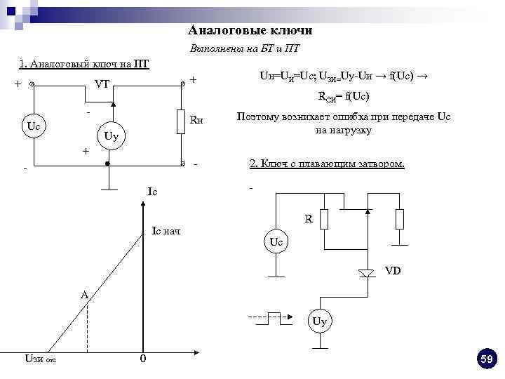 Схема аналогового ключа