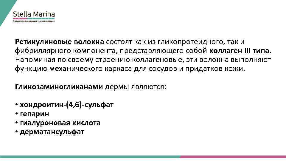 Ретикулиновые волокна состоят как из гликопротеидного, так и фибриллярного компонента, представляющего собой коллаген III