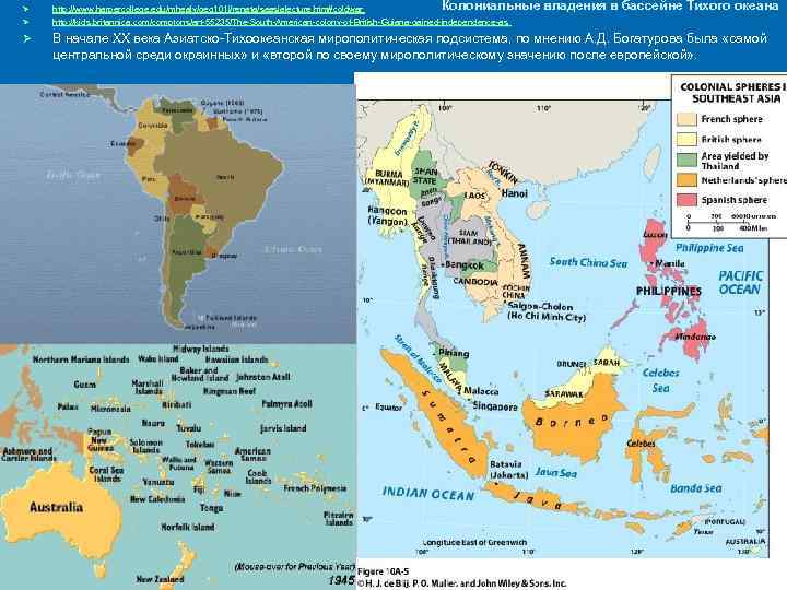 Ø Ø Ø Колониальные http: //www. harpercollege. edu/mhealy/geg 101 i/renata/seasialecture. htm#coldwar http: //kids. britannica.