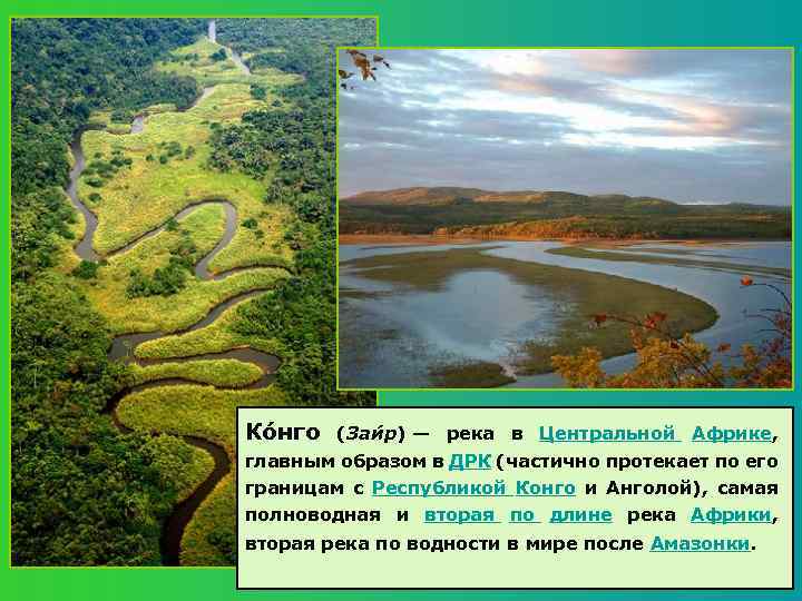 Ко нго (Заи р) — река в Центральной Африке, главным образом в ДРК (частично