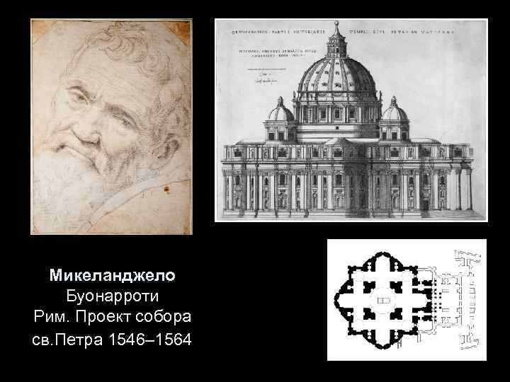 Микеланджело Буонарроти Рим. Проект собора св. Петра 1546– 1564 
