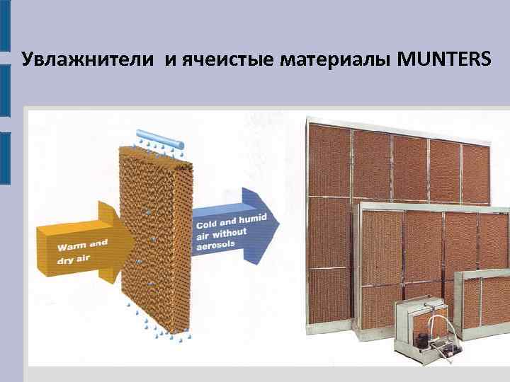 Увлажнители и ячеистые материалы MUNTERS 