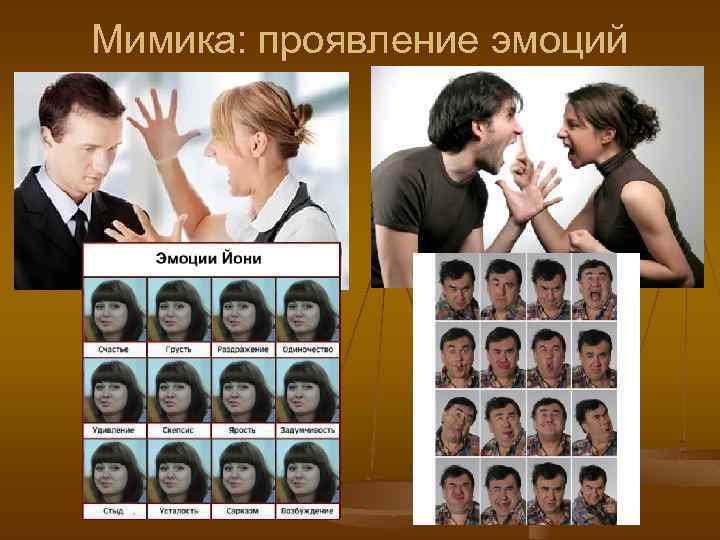 Мимика: проявление эмоций 