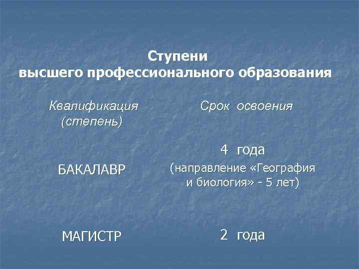 Сколько ступеней высшего образования. Ступени высшего профессионального образования. Две ступени высшего образования. Первая степень высшего профессионального образования. 3 Ступени высшего профессионального образования.