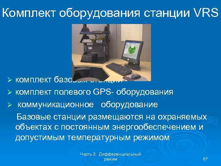 Комплект оборудования станции VRS комплект базовых станций Ø комплект полевого GPS- оборудования Ø коммуникационное