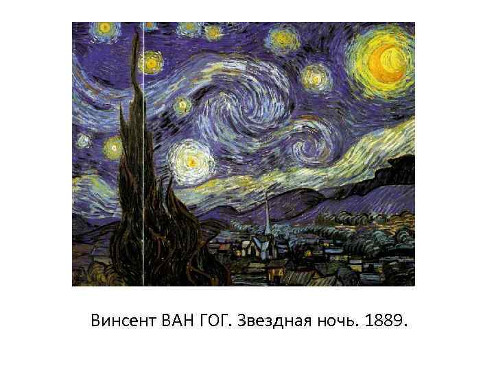 Винсент ВАН ГОГ. Звездная ночь. 1889. 