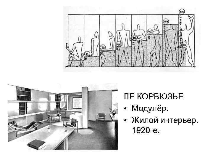 ЛЕ КОРБЮЗЬЕ • Модулёр. • Жилой интерьер. 1920 -е. 