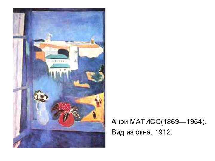 Анри МАТИСС(1869— 1954). Вид из окна. 1912. 