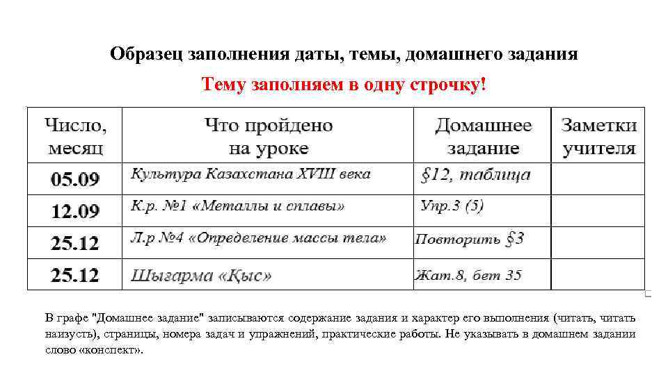 Даты тем. Образец заполнения домашней работы. Домашние задания в журнале. Заполнить домашние задания. Журнал для домашнего задания.