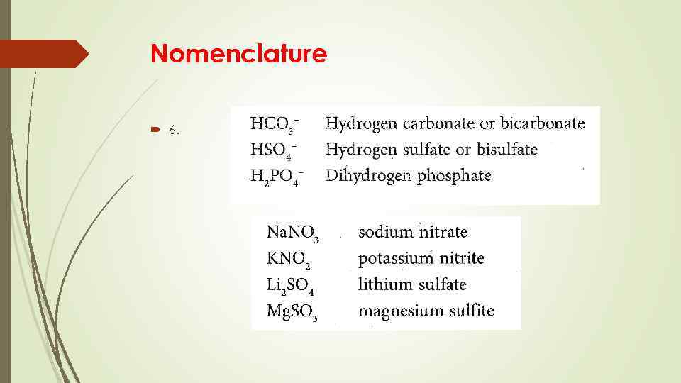 Nomenclature 6. 