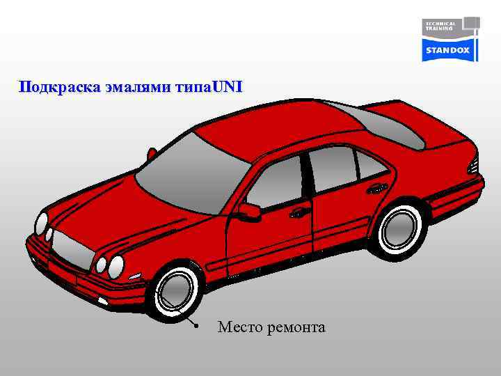 Подкраска эмалями типа. UNI Место ремонта 