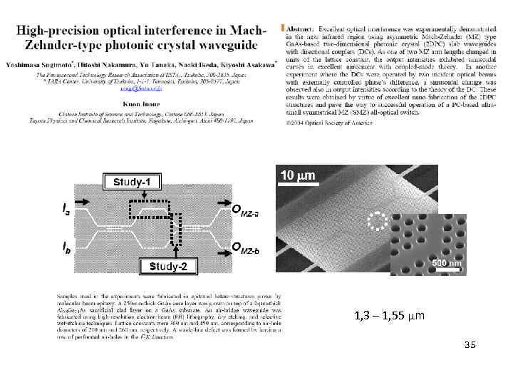 1, 3 – 1, 55 μm 35 