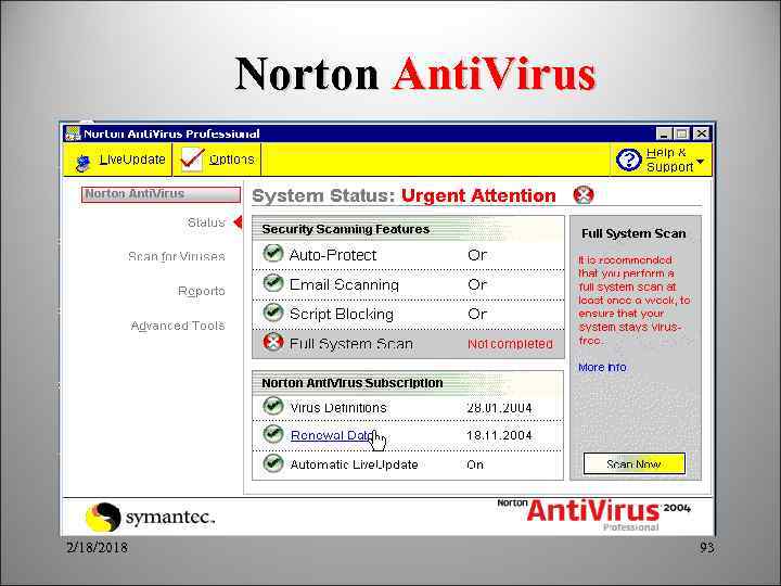 Norton Anti. Virus Norton 2/18/2018 93 