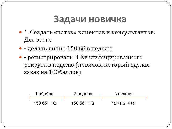 Задачи новичка 1. Создать «поток» клиентов и консультантов. Для этого - делать лично 150