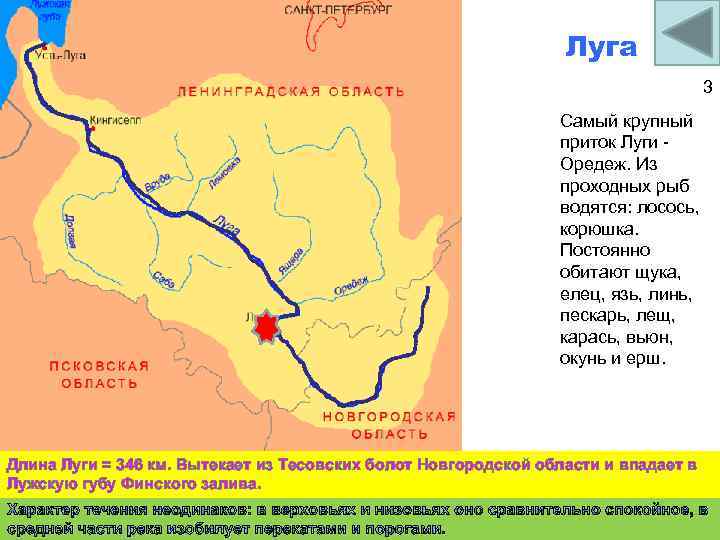 Оредеж ленинградская область карта