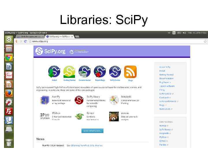 Libraries: Sci. Py 