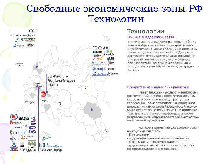 Проект свободные экономические зоны