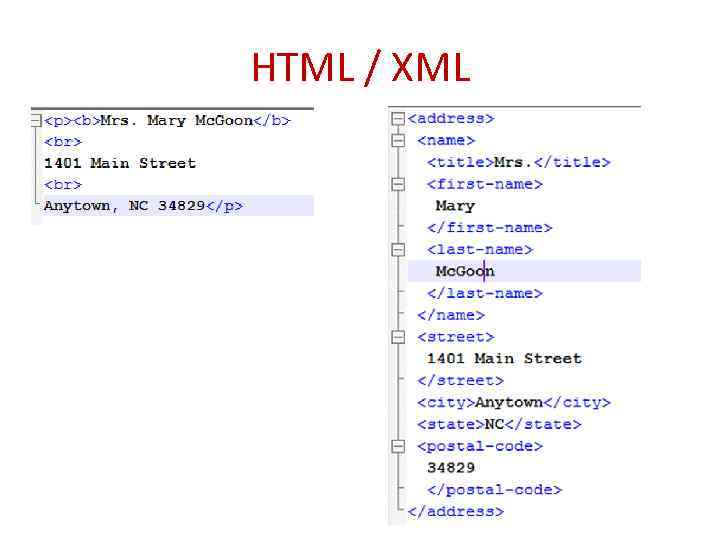 HTML / XML 