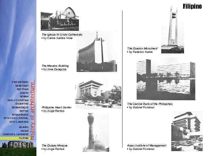 Filipino The Iglesia Ni Cristo Cathedrals • by Carlos Santos Viola The Quezon Monument