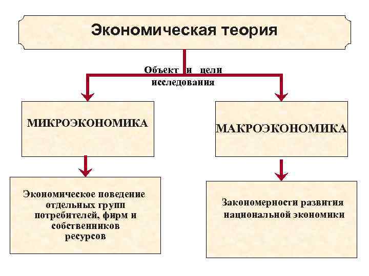 К предмету микроэкономики относятся