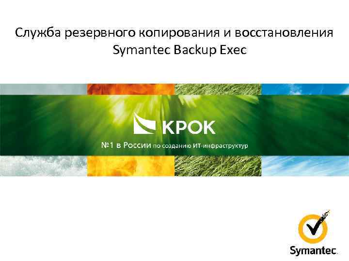 Служба резервного копирования и восстановления Symantec Backup Exec 