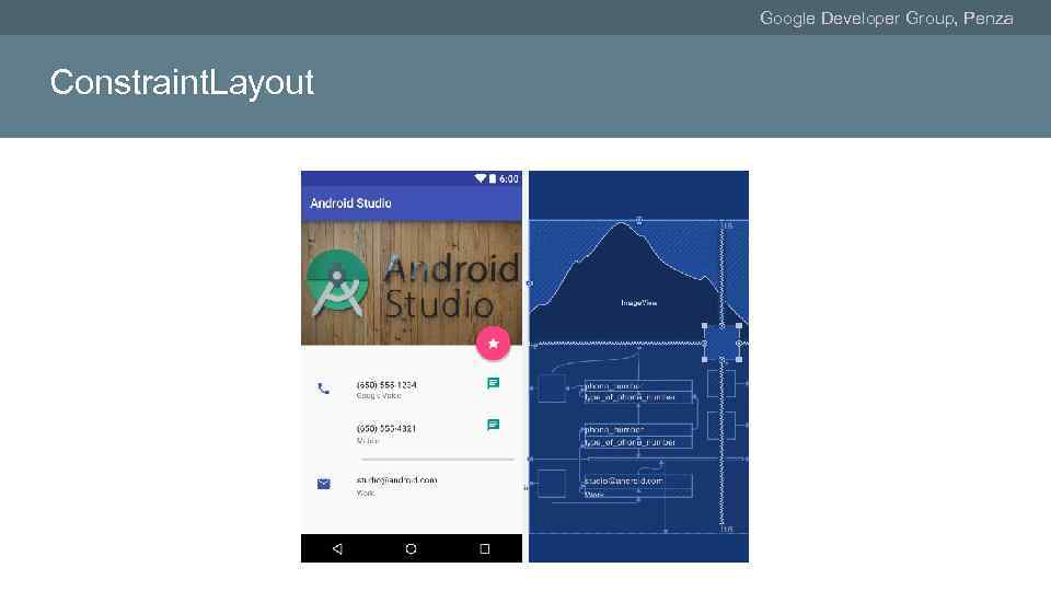 Google Developer Group, Penza Constraint. Layout 
