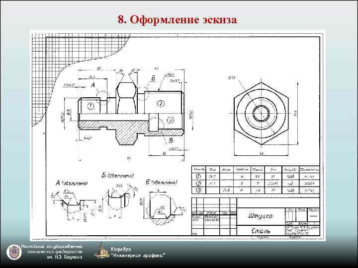 8. Оформление эскиза 