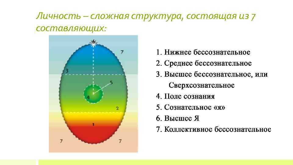 Личность – сложная структура, состоящая из 7 составляющих: 