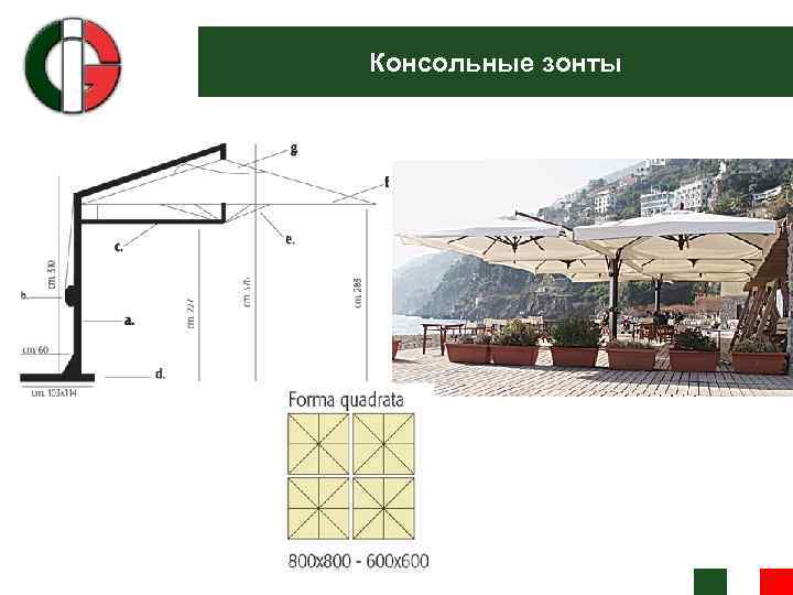 Консольные зонты 