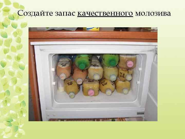 Создайте запас качественного молозива 