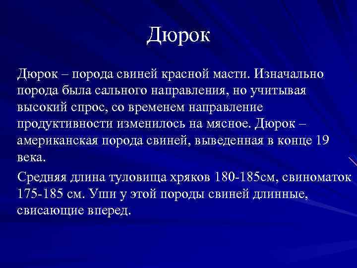 Дюрок – порода свиней красной масти. Изначально порода была сального направления, но учитывая высокий