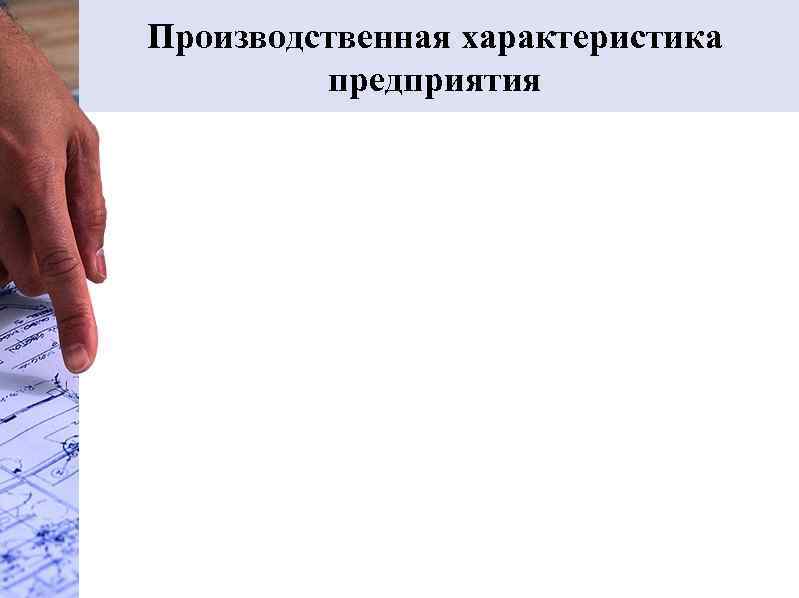 Производственная характеристика предприятия 