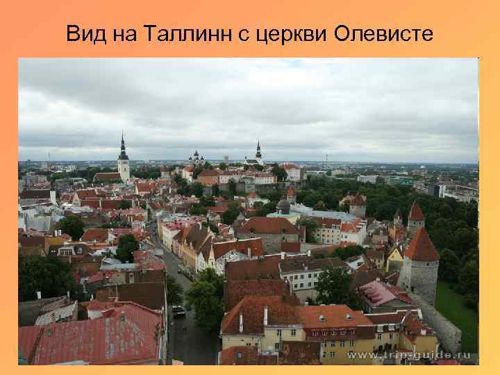 Вид на Таллинн с церкви Олевисте 