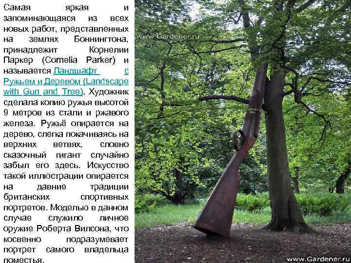 Самая яркая и запоминающаяся из всех новых работ, представленных на землях Боннингтона, принадлежит Корнелии