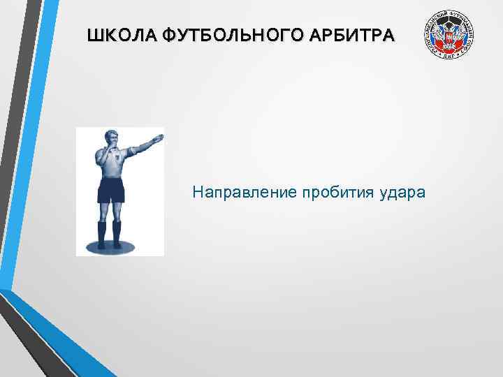 ШКОЛА ФУТБОЛЬНОГО АРБИТРА Направление пробития удара 