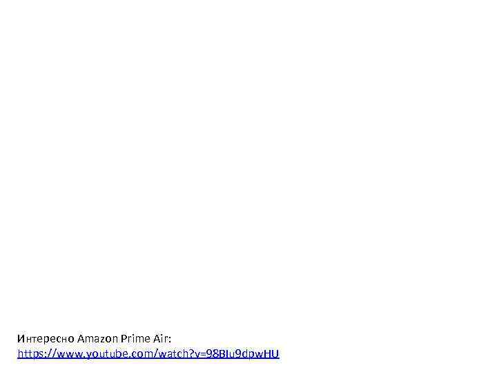 Интересно Amazon Prime Air: https: //www. youtube. com/watch? v=98 BIu 9 dpw. HU 