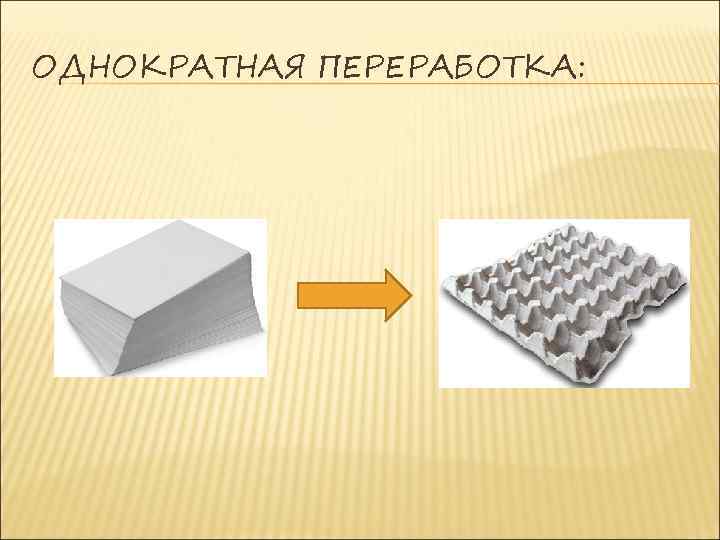 ОДНОКРАТНАЯ ПЕРЕРАБОТКА: 