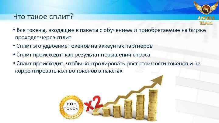 Что такое сплит? • Все токены, входящие в пакеты с обучением и приобретаемые на