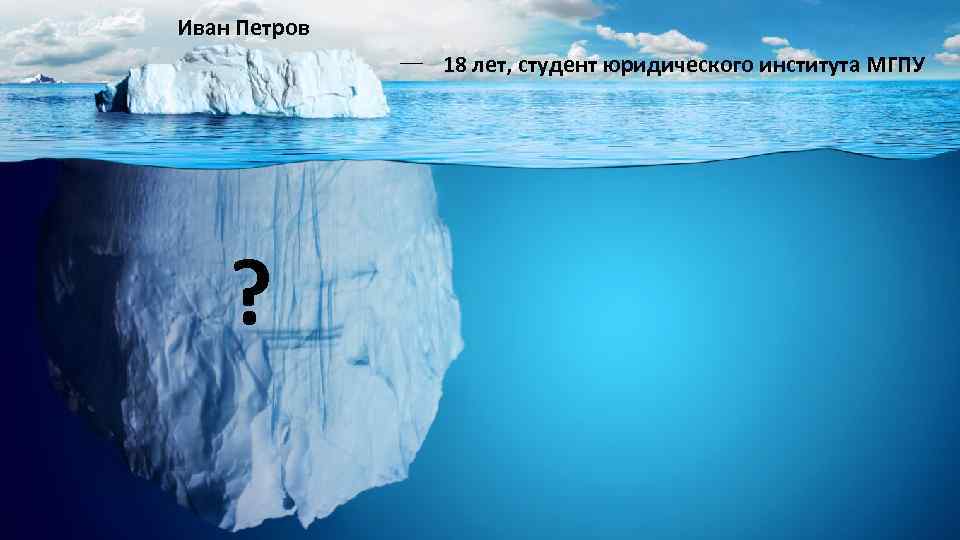 Иван Петров 18 лет, студент юридического института МГПУ ? 