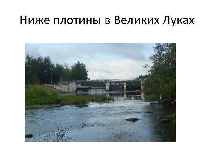 Ниже плотины в Великих Луках 