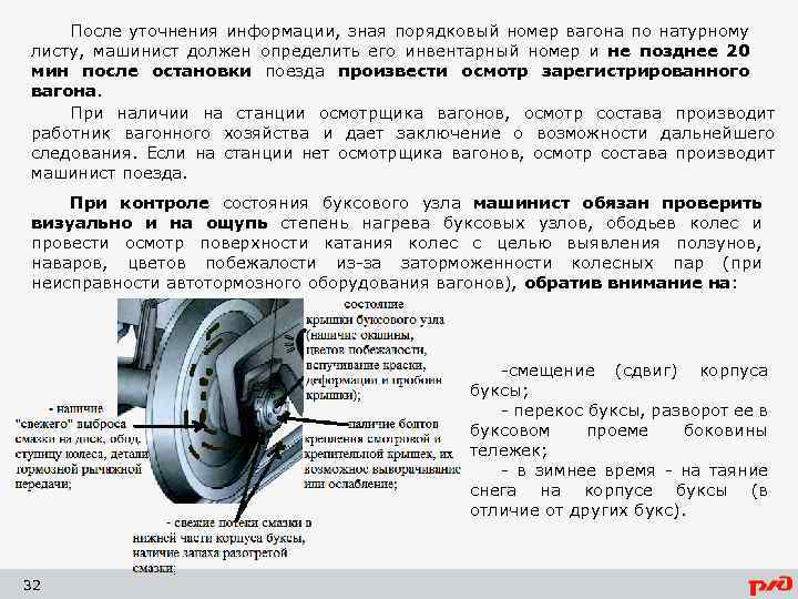 После уточнения информации, зная порядковый номер вагона по натурному листу, машинист должен определить его