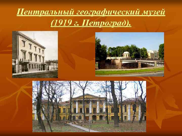 Центральный географический музей (1919 г. Петроград). 