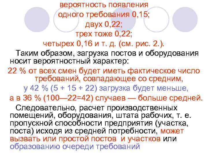 вероятность появления одного требования 0, 15; двух 0, 22; трех тоже 0, 22; четырех