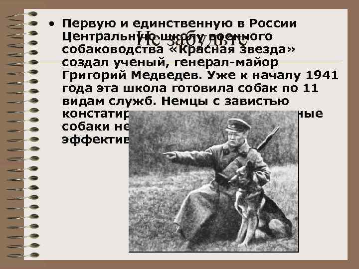  • Первую и единственную в России Центральную школу военного собаководства «Красная звезда» создал